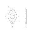 Brida cilindro de ø20/25 ISO 6432