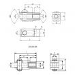 Horquilla cilindro ø80/100 ISO 15552